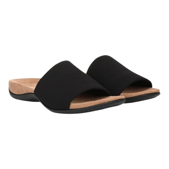 Vionic Newest Black Slide Comfy Sandals Arch Support Flats - Picture 2 of 16